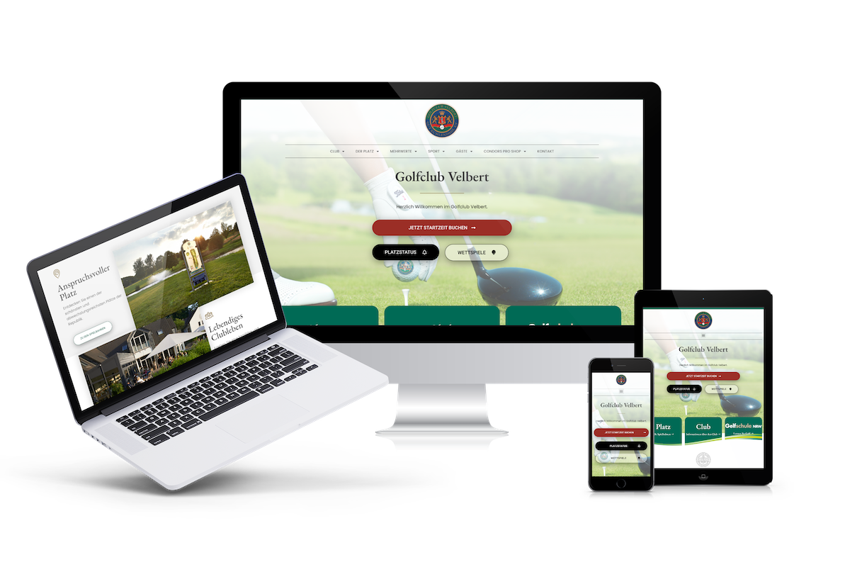Golfclub Velbert Webdesign Mockup - Marketing Wizards GmbH